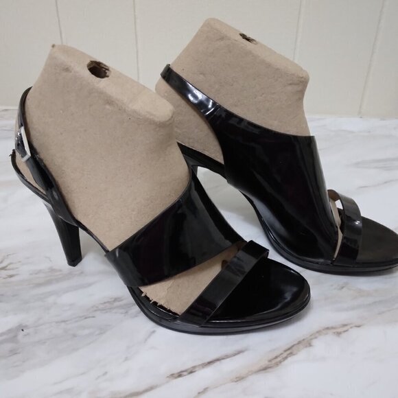 Andrew Geller | "Theola" Heeled Sandals Black Patent | Size 8 - Picture 4 of 12